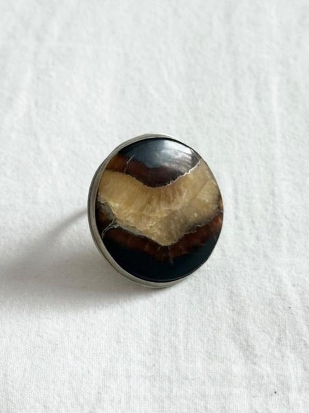 Whimsygoth/Boho/Witchy/Maximalist Ring With Natural Stone